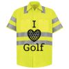 Men's High Visibility Safety Short Sleeve Work Shirt Thumbnail