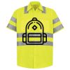 Men's High Visibility Safety Short Sleeve Work Shirt Thumbnail