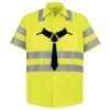 Men's High Visibility Safety Short Sleeve Work Shirt Thumbnail