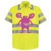 Men's High Visibility Safety Short Sleeve Work Shirt Thumbnail