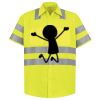 Men's High Visibility Safety Short Sleeve Work Shirt Thumbnail