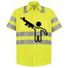 Men's High Visibility Safety Short Sleeve Work Shirt Thumbnail