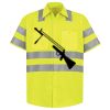 Men's High Visibility Safety Short Sleeve Work Shirt Thumbnail
